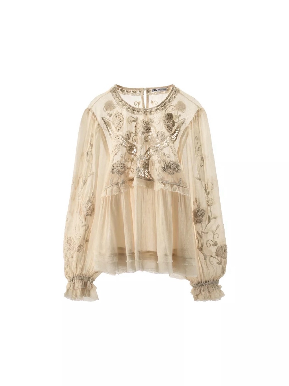 Zara Beaded Structure Blouse